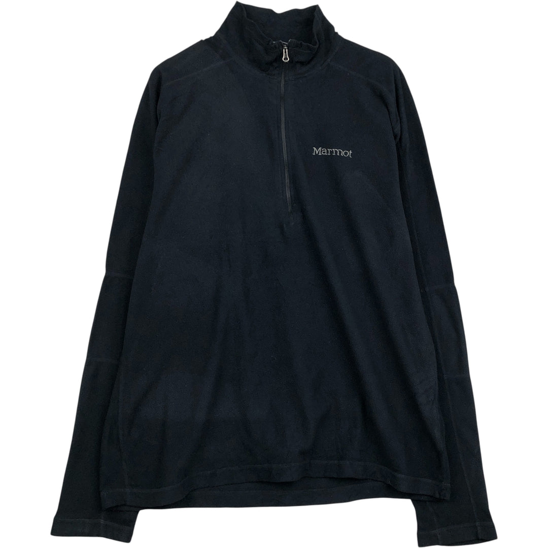 Marmot Half-Zip Fleece Pullover, Men's Size L polyester black type Vintage Second Hand