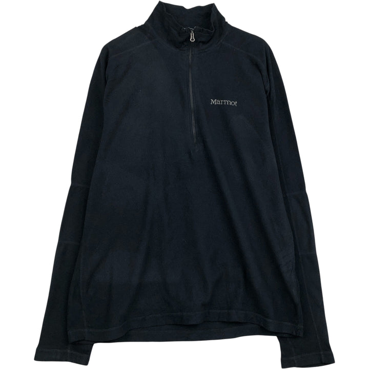 Marmot Half-Zip Fleece Pullover, Men's Size L polyester black type Vintage Second Hand