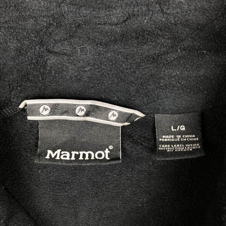Marmot Half-Zip Fleece Pullover, Men's Size L polyester black type Vintage Second Hand