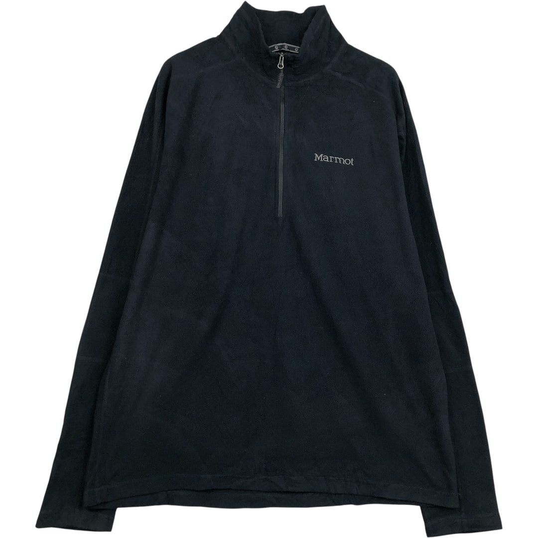Marmot Half-Zip Fleece Pullover, Men's XL polyester black type Vintage Second Hand