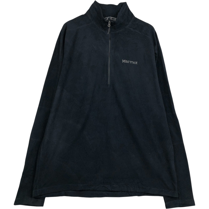Marmot Half-Zip Fleece Pullover, Men's XL polyester black type Vintage Second Hand