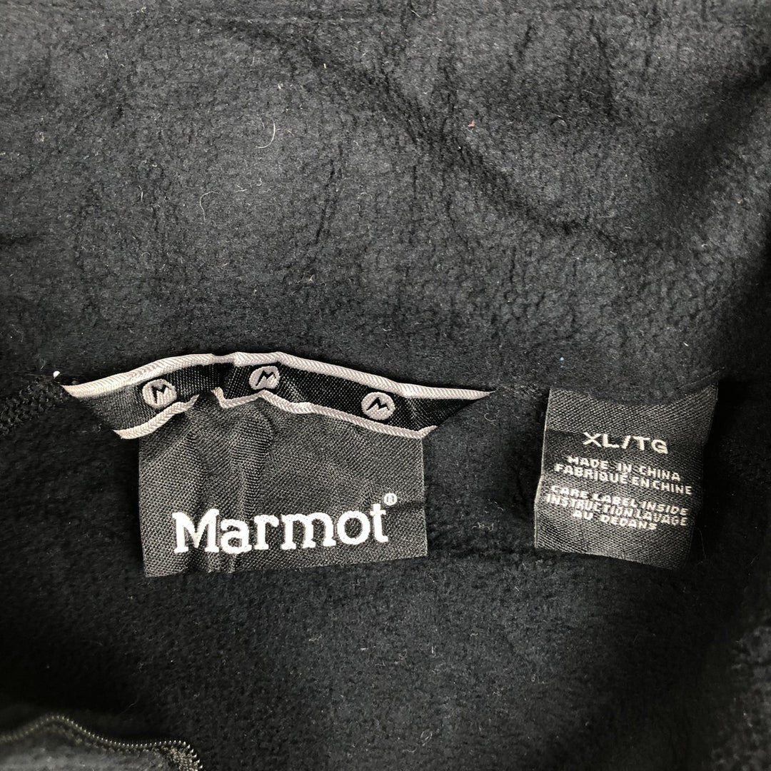 Marmot Half-Zip Fleece Pullover, Men's XL polyester black type Vintage Second Hand
