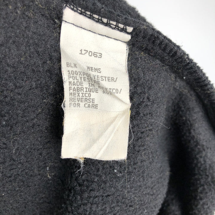 2000'S WOOLRICH Half-Snap Fleece Pullover, Men's Size M polyester black type Vintage Second Hand