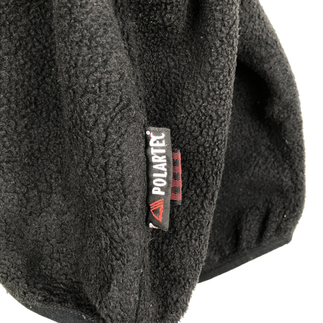 2000'S WOOLRICH Half-Snap Fleece Pullover, Men's Size M polyester black type Vintage Second Hand
