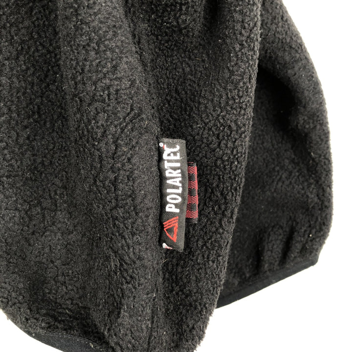 2000'S WOOLRICH Half-Snap Fleece Pullover, Men's Size M polyester black type Vintage Second Hand