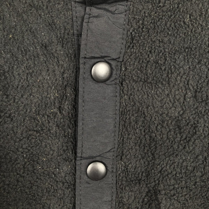 2000'S WOOLRICH Half-Snap Fleece Pullover, Men's Size M polyester black type Vintage Second Hand