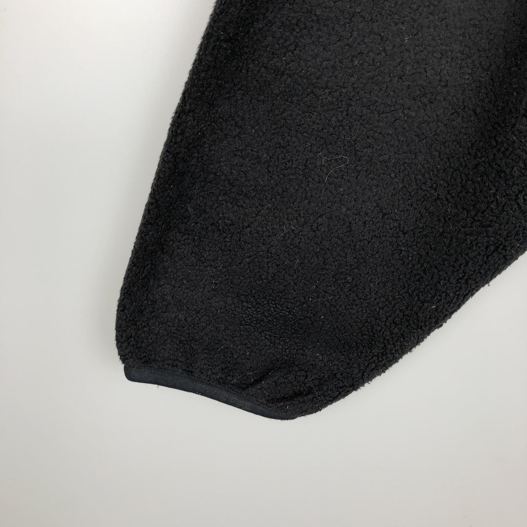 2000'S WOOLRICH Half-Snap Fleece Pullover, Men's Size M polyester black type Vintage Second Hand