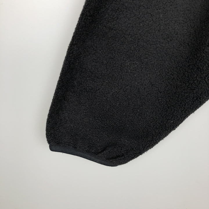 2000'S WOOLRICH Half-Snap Fleece Pullover, Men's Size M polyester black type Vintage Second Hand