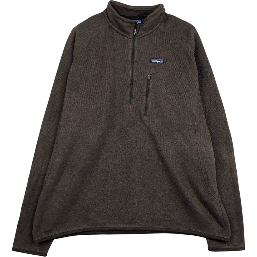 Patagonia Better Sweater Pullover 25521FA11 Half-Zip Fleece Pullover, Men's XXL polyester brown type Vintage Second Hand