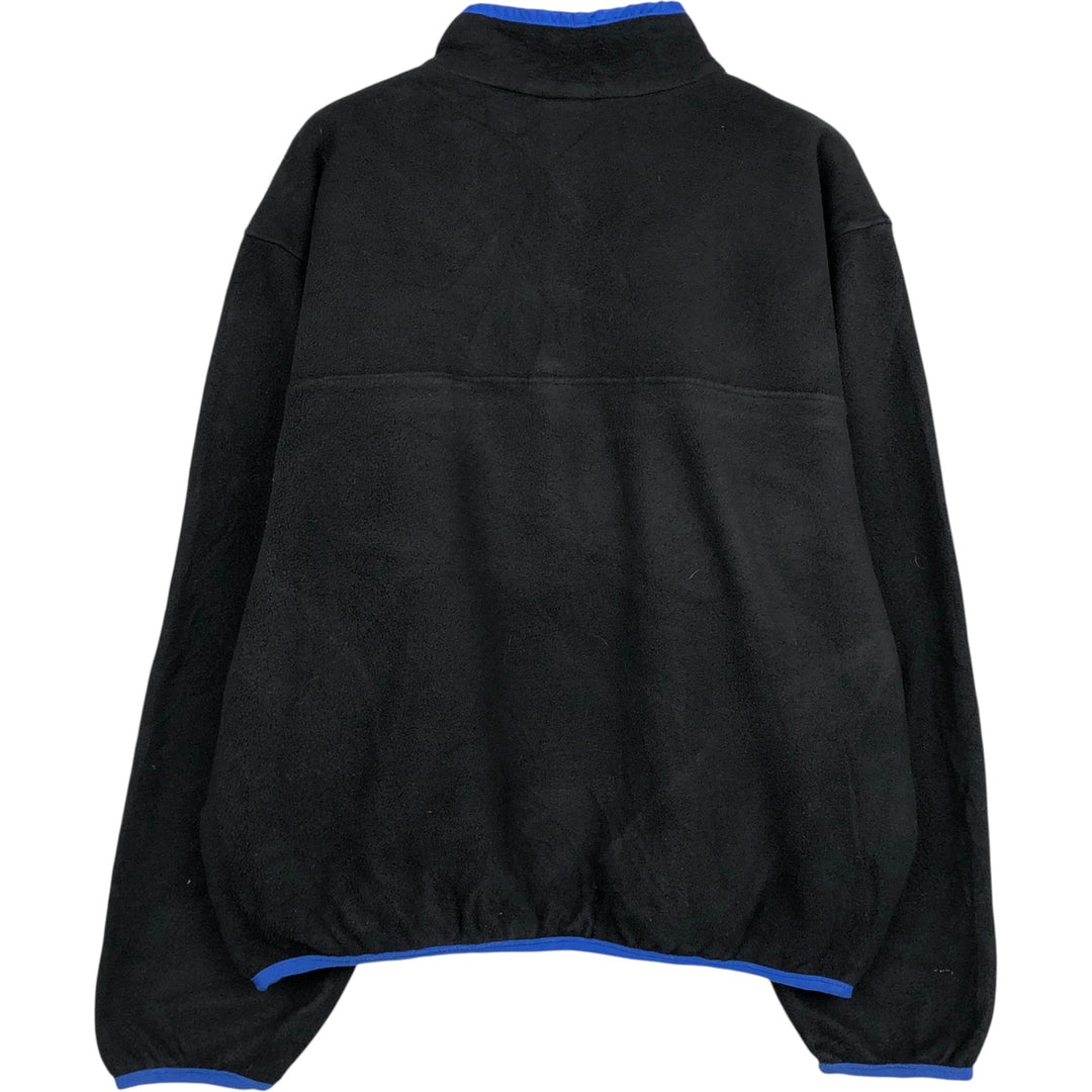 Vintage LLBean Half-Snap Fleece Pullover from the 1980s-1990s, Made in USA, Men's Size Medium polyester black type Vintage Second Hand