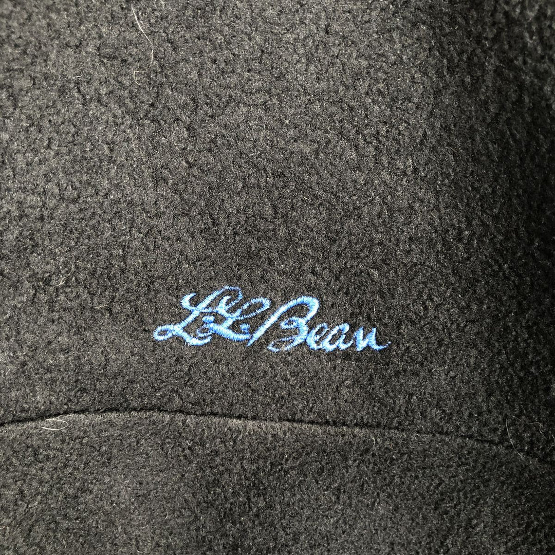Vintage LLBean Half-Snap Fleece Pullover from the 1980s-1990s, Made in USA, Men's Size Medium polyester black type Vintage Second Hand