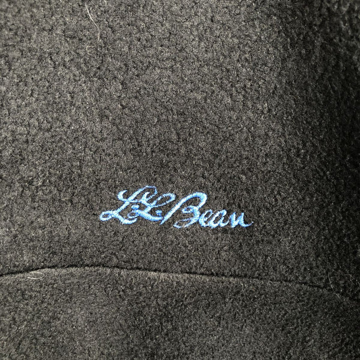 Vintage LLBean Half-Snap Fleece Pullover from the 1980s-1990s, Made in USA, Men's Size Medium polyester black type Vintage Second Hand