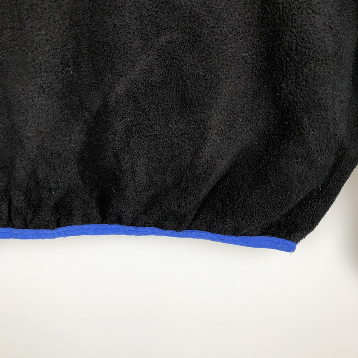 Vintage LLBean Half-Snap Fleece Pullover from the 1980s-1990s, Made in USA, Men's Size Medium polyester black type Vintage Second Hand