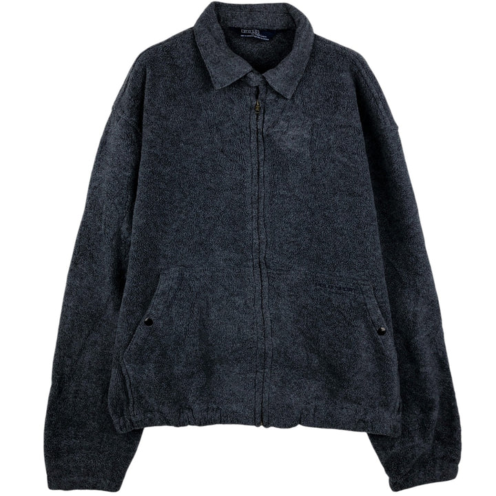 Ralph Lauren POLO by Ralph Lauren Swing-Top Fleece Jacket, Made in Canada, Men's Size Medium unclear gray type Vintage Second Hand
