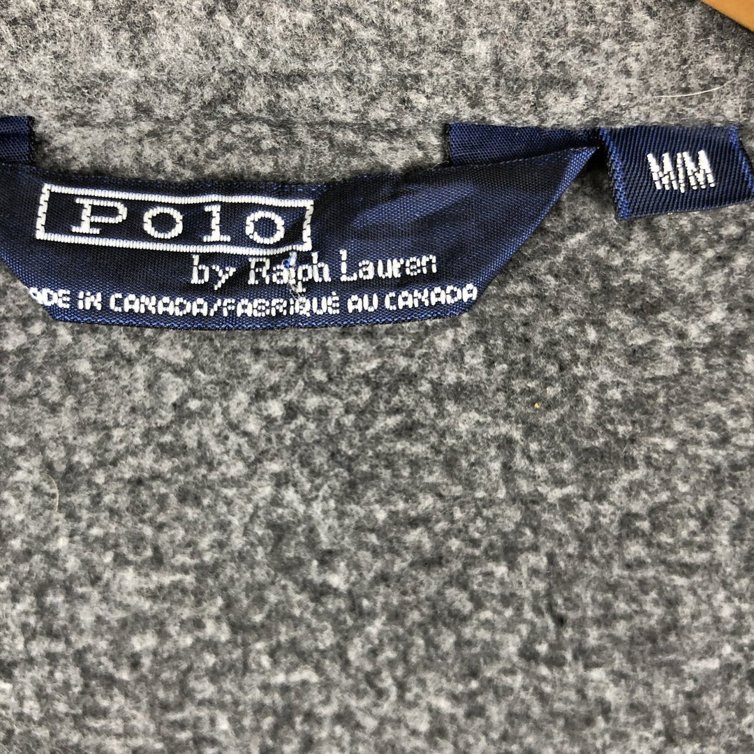 Ralph Lauren POLO by Ralph Lauren Swing-Top Fleece Jacket, Made in Canada, Men's Size Medium unclear gray type Vintage Second Hand