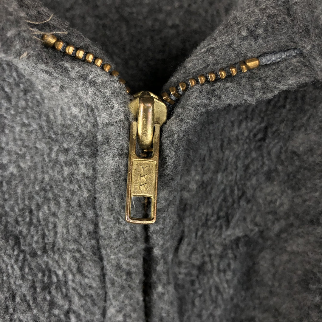 Ralph Lauren POLO by Ralph Lauren Swing-Top Fleece Jacket, Made in Canada, Men's Size Medium unclear gray type Vintage Second Hand
