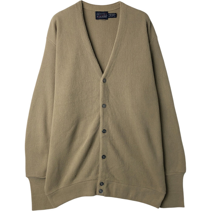 Vintage Van Heusen Editions acrylic knit cardigan, made in the USA, size L, men's. acrylic Beige type Vintage Second Hand