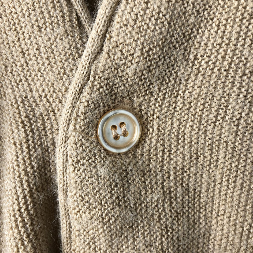 Grand Slam Acrylic Knit Cardigan, Made in USA, Men's XL Oron Acrylic Beige type Vintage Second Hand