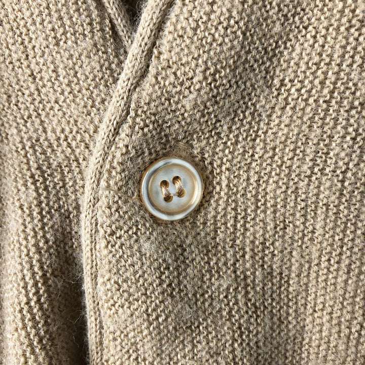 Grand Slam Acrylic Knit Cardigan, Made in USA, Men's XL Oron Acrylic Beige type Vintage Second Hand