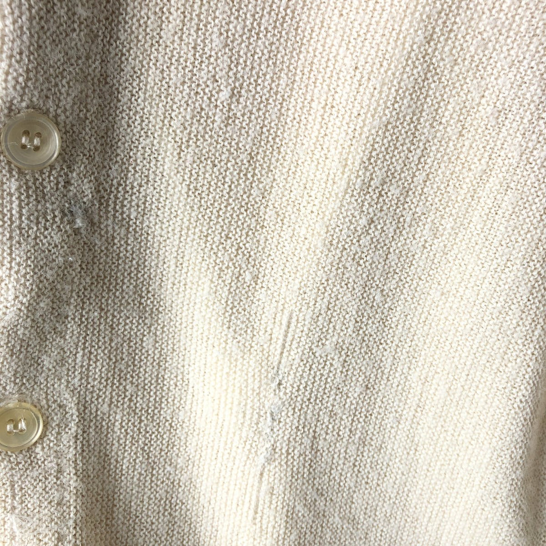 Vintage 80'S Jantzen acrylic knit cardigan, made in the USA, size M for men Oron Acrylic ivory Vintage Second Hand