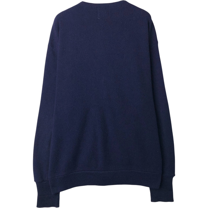 CLASSICS Acrylic Knit Cardigan, Made in USA, Men's XL acrylic navy blue type Vintage Second Hand