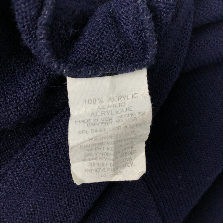 CLASSICS Acrylic Knit Cardigan, Made in USA, Men's XL acrylic navy blue type Vintage Second Hand