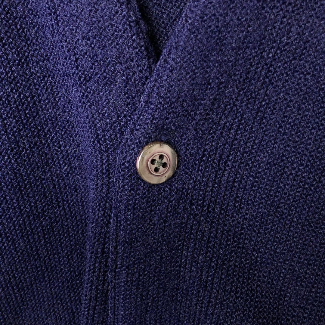 CLASSICS Acrylic Knit Cardigan, Made in USA, Men's XL acrylic navy blue type Vintage Second Hand