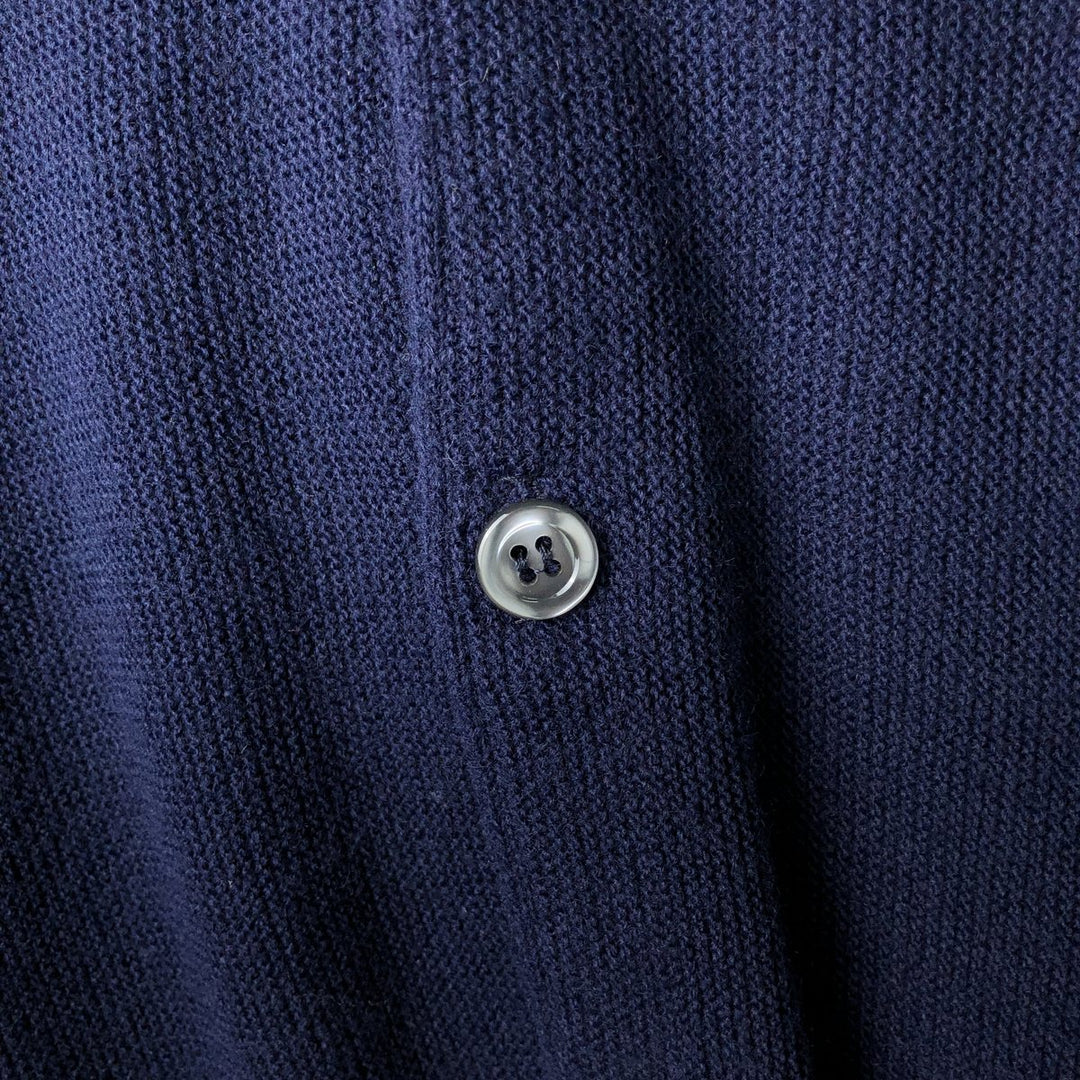 CypressLinks Acrylic Knit Cardigan, Made in USA, Men's XL acrylic navy blue type Vintage Second Hand