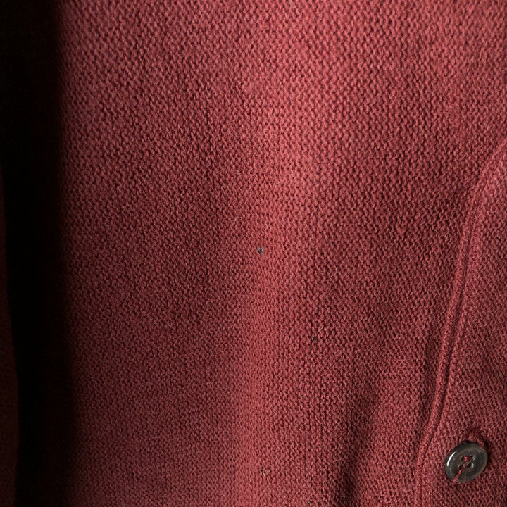 Vintage 1990'S ParFour acrylic knit cardigan, made in the USA, size L, men's acrylic burgundy type Vintage Second Hand