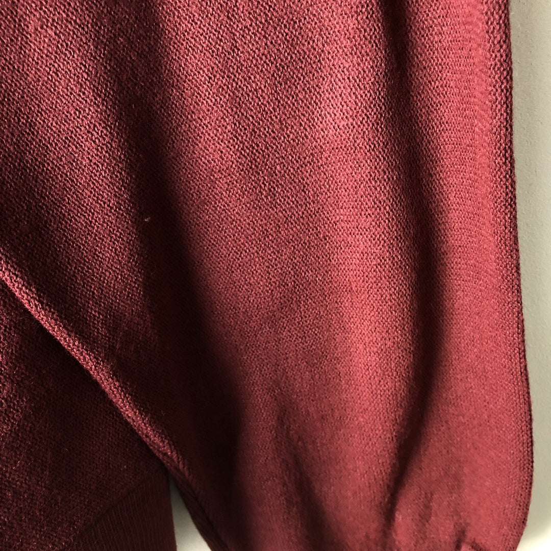 Vintage 1990'S ParFour acrylic knit cardigan, made in the USA, size L, men's acrylic burgundy type Vintage Second Hand