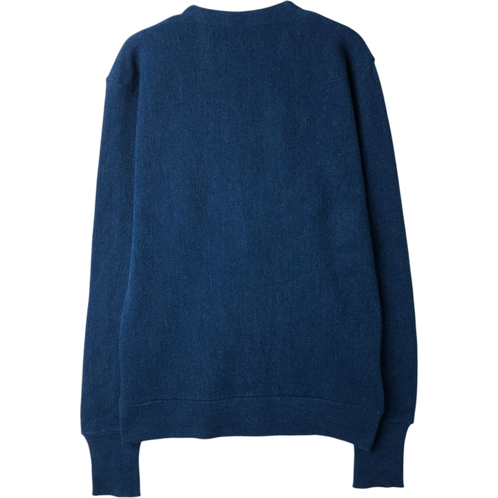 Vintage 90'S Jantzen acrylic knit cardigan, made in the USA, size M, men's acrylic navy blue type Vintage Second Hand
