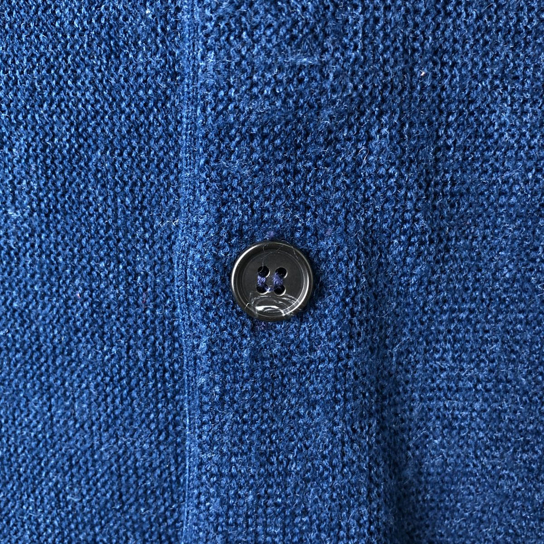 Vintage 90'S Jantzen acrylic knit cardigan, made in the USA, size M, men's acrylic navy blue type Vintage Second Hand