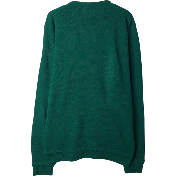 Classics Acrylic Knit Cardigan, Made in USA, Men's Size L acrylic green type Vintage Second Hand