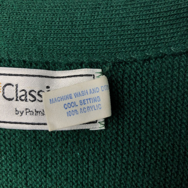 Classics Acrylic Knit Cardigan, Made in USA, Men's Size L acrylic green type Vintage Second Hand