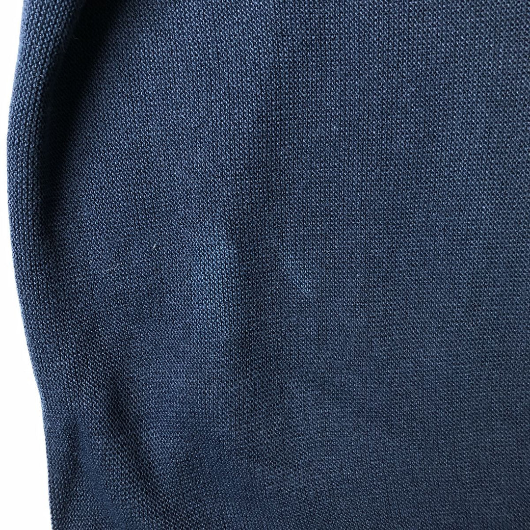 Van Heusen Acrylic Knit Cardigan, Made in USA, Men's XL acrylic navy blue type Vintage Second Hand