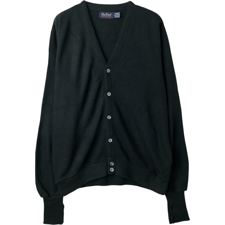 ParFour Acrylic Knit Cardigan, Made in USA, Men's Size M acrylic black type Vintage Second Hand