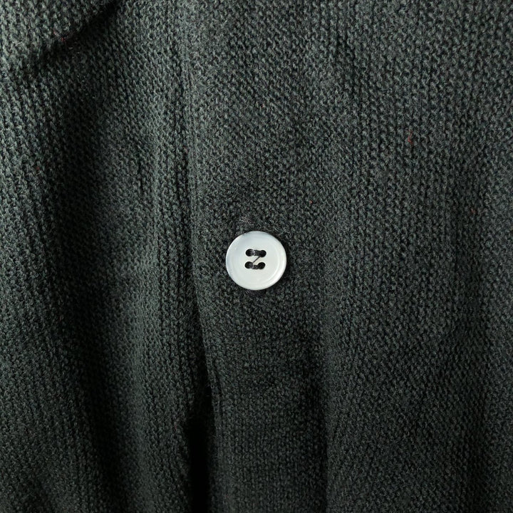 ParFour Acrylic Knit Cardigan, Made in USA, Men's Size M acrylic black type Vintage Second Hand