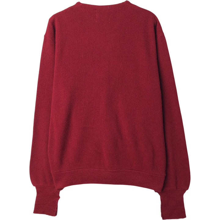 MERVYN'S SPORTSMAN Acrylic Knit Cardigan, Made in USA, Men's Size L Oron Acrylic burgundy type Vintage Second Hand