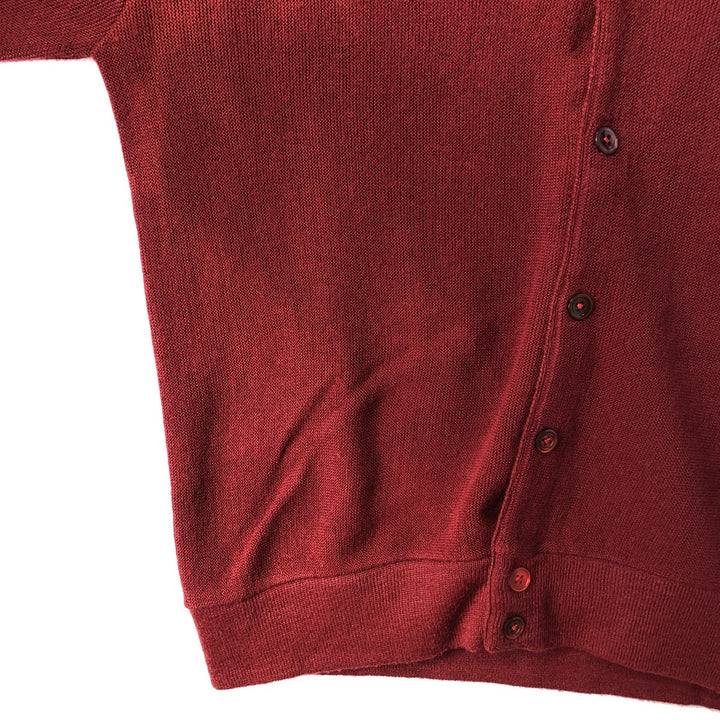 MERVYN'S SPORTSMAN Acrylic Knit Cardigan, Made in USA, Men's Size L Oron Acrylic burgundy type Vintage Second Hand