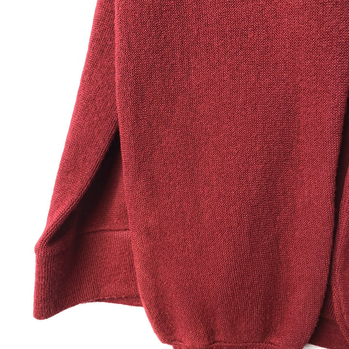 MERVYN'S SPORTSMAN Acrylic Knit Cardigan, Made in USA, Men's Size L Oron Acrylic burgundy type Vintage Second Hand