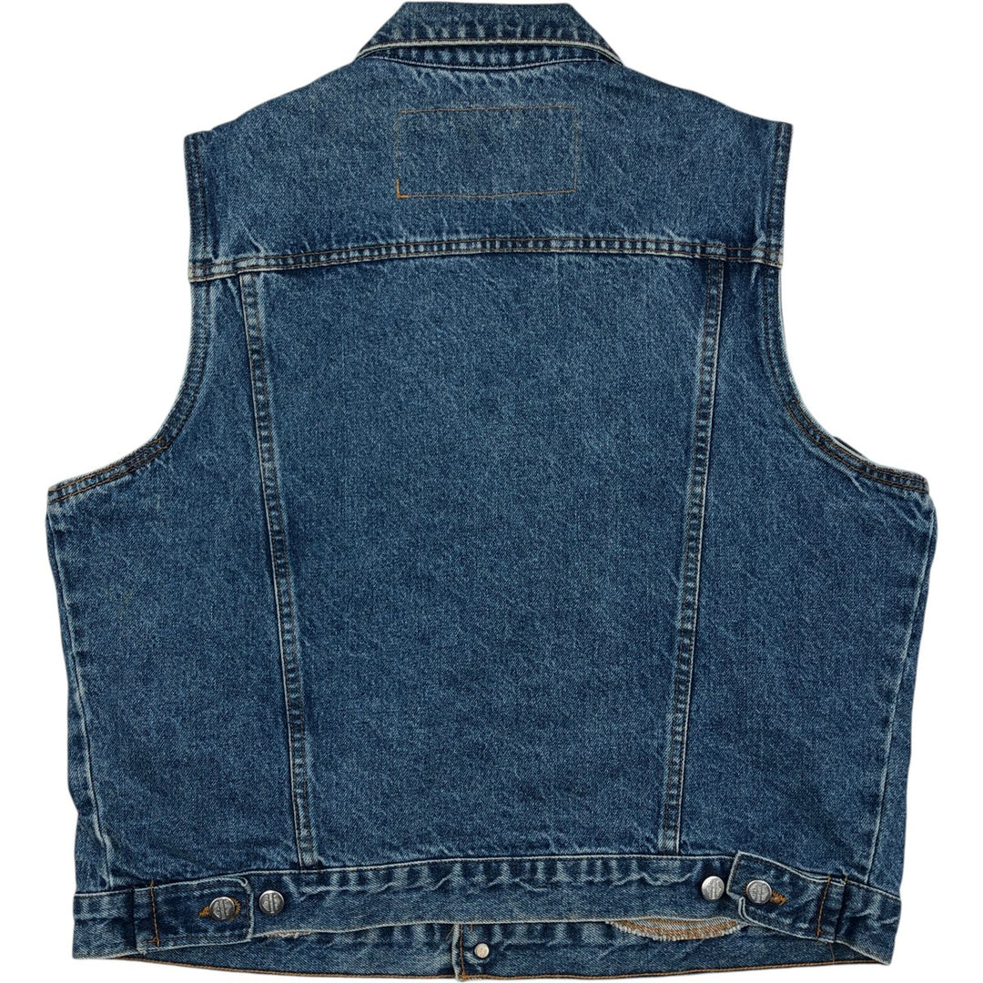 Harley-Davidson denim vest, made in the USA, men's size L cotton blue type Vintage Second Hand