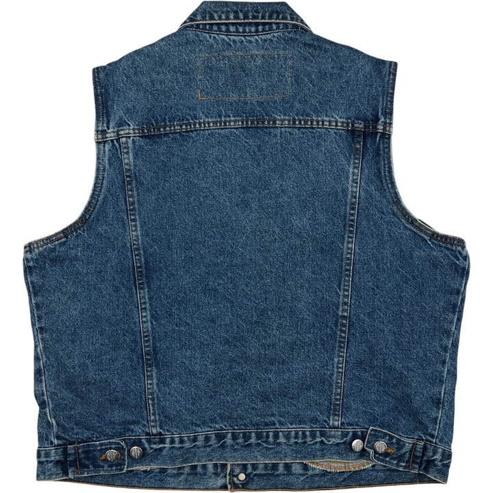 Harley-Davidson denim vest, made in the USA, men's size L cotton blue type Vintage Second Hand