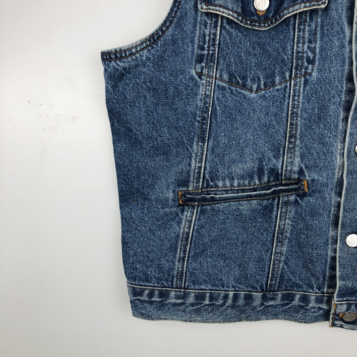 Harley-Davidson denim vest, made in the USA, men's size L cotton blue type Vintage Second Hand