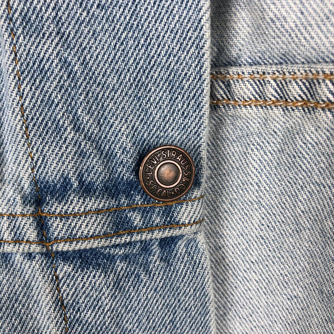 90'S Levi's 70507-0334 Cut-Off Denim Vest, Made in USA, Men's Size XL, Vintage cotton blue type Vintage Second Hand