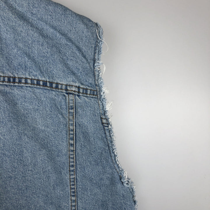 90'S Levi's 70507-0334 Cut-Off Denim Vest, Made in USA, Men's Size XL, Vintage cotton blue type Vintage Second Hand