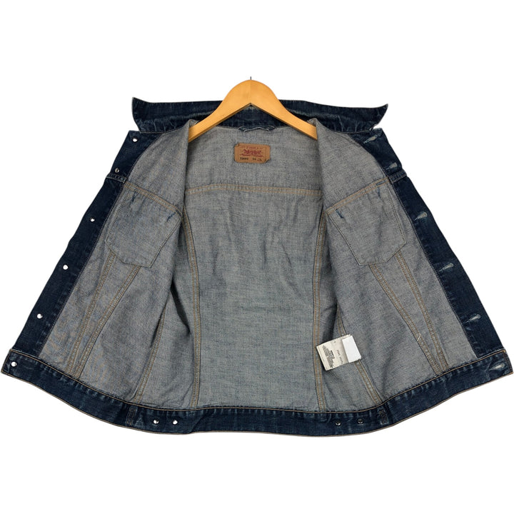 2000'S Levi's 70590-0402 European Model Cut-Off Denim Vest, Men's Size L cotton navy blue type Vintage Second Hand