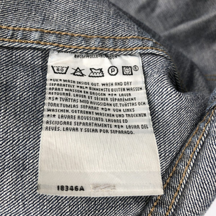 2000'S Levi's 70590-0402 European Model Cut-Off Denim Vest, Men's Size L cotton navy blue type Vintage Second Hand