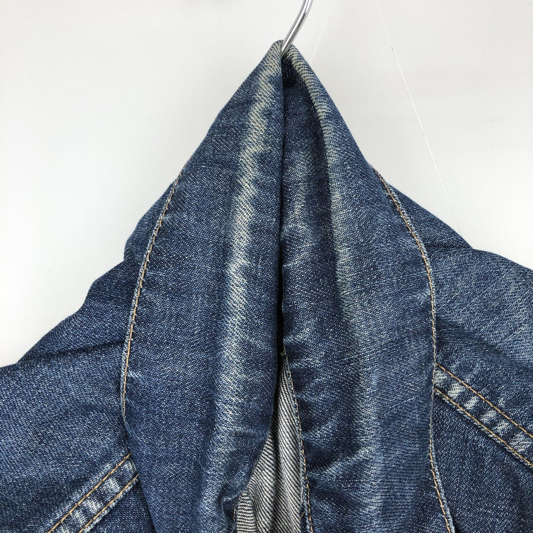 2000'S Levi's 70590-0402 European Model Cut-Off Denim Vest, Men's Size L cotton navy blue type Vintage Second Hand