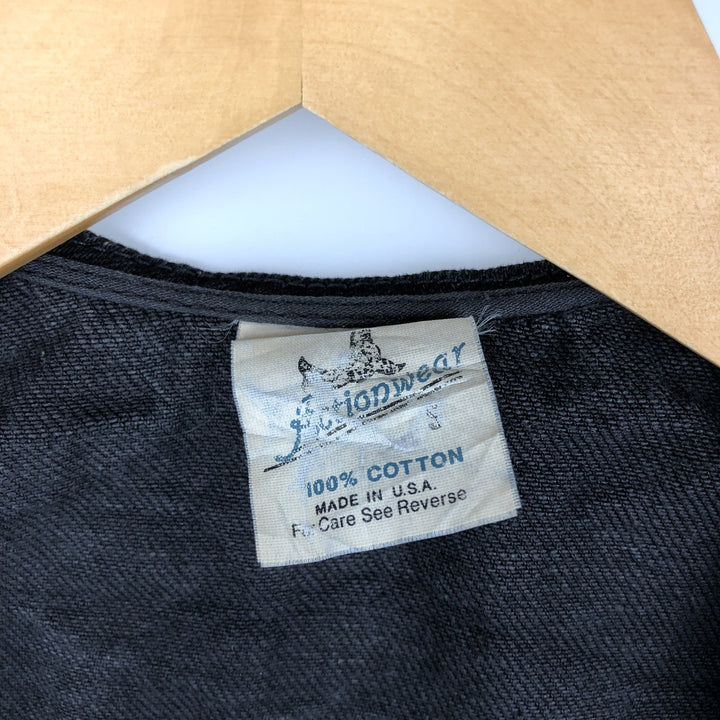 90'S Action Wear Vintage Denim Vest, Made in USA, Men's Size Small cotton black type Vintage Second Hand