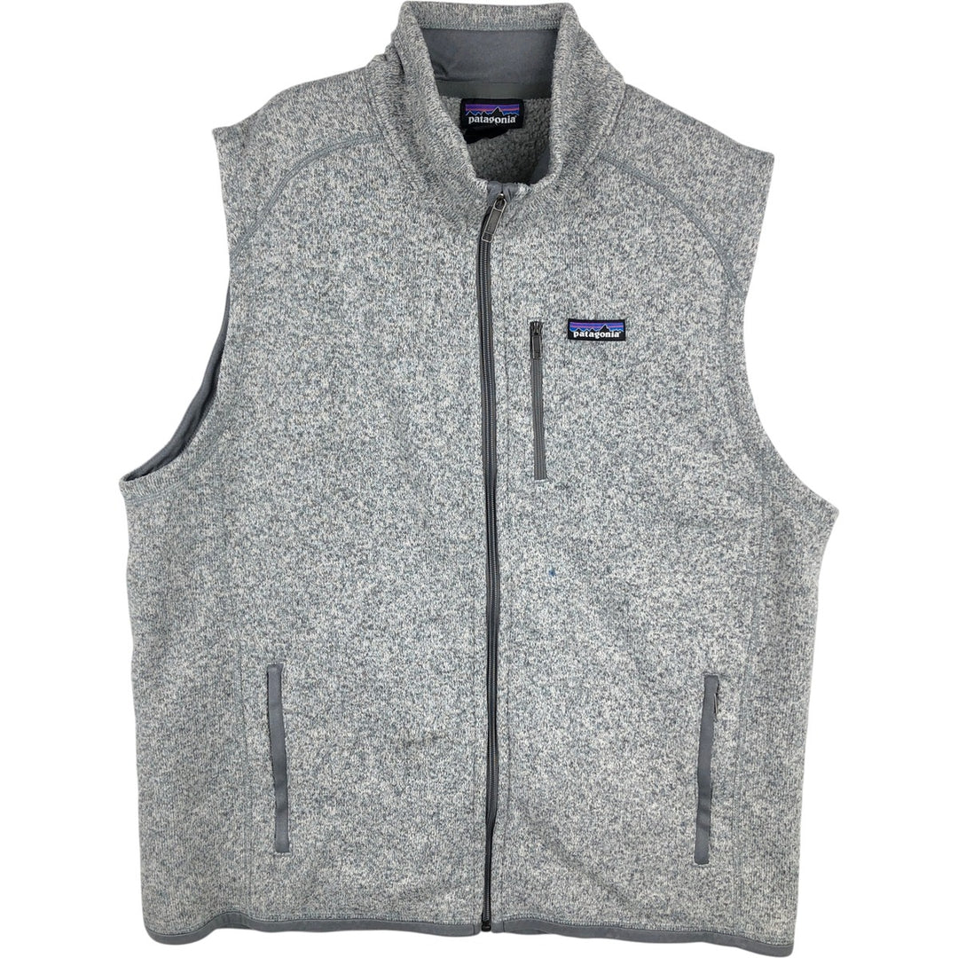 Patagonia STY225881FA18 Men's Fleece Vest (XXL) polyester gray type Vintage Second Hand